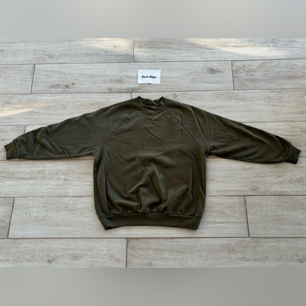 Gap Pullover Blank Sweater Men's "Small Oversized" (AKA Large) Olive Green - NEW